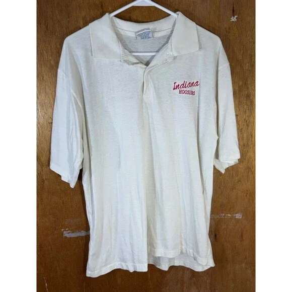 Vintage Indiana University IU Hoosiers Polo Shirt Dickies XL USA - Picture 1 of 10